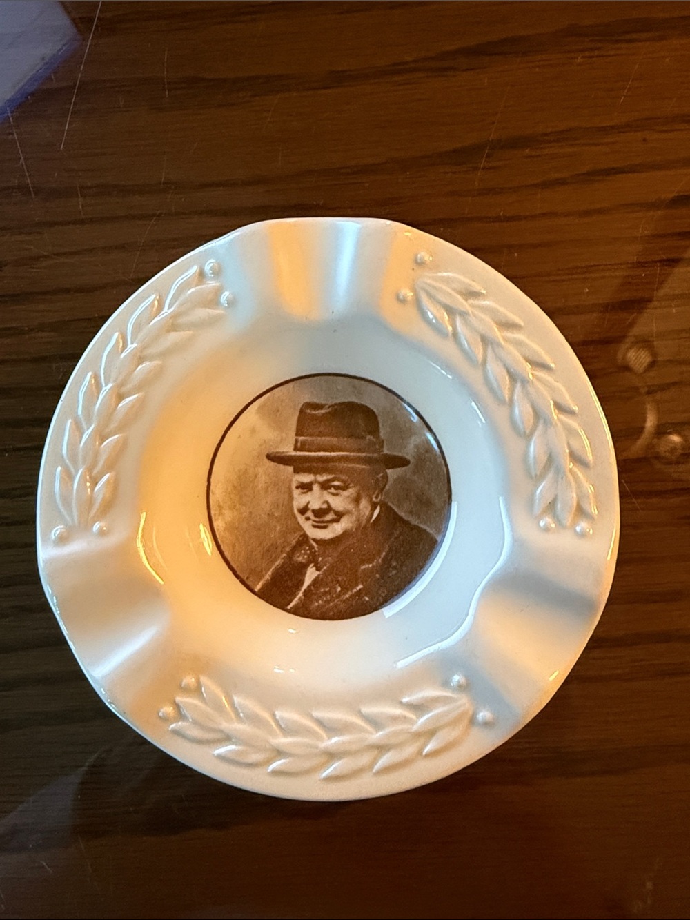 WW11 Winston Churchill ashtray, titled “This Was Their Finest Hour”.